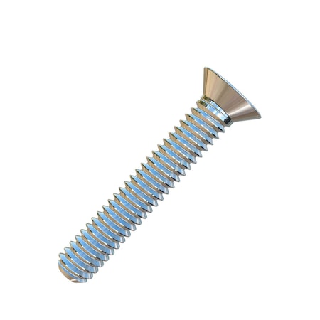 Allied Titanium 1/4"-20 x 1-1/2 in Phillips Flat Machine Screw, Plain Titanium 0001301